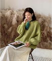 Korean women's knit sweater loose lazy style all-match sweater women 