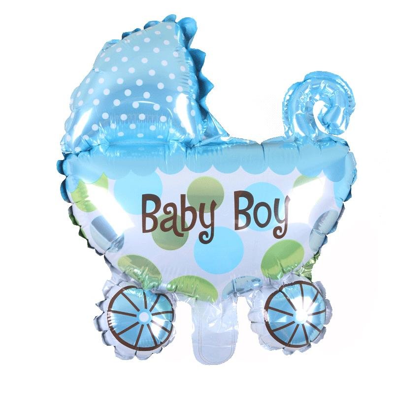 Foil Mylar Balloons Baby girl baby boy baby stroller shape decoration balloon 2