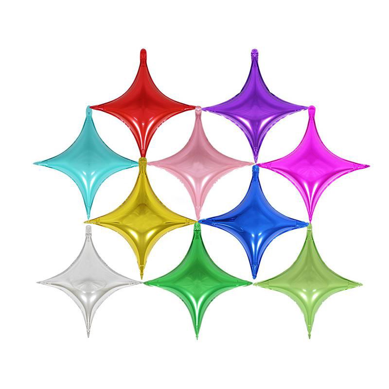 Four-pinted Star Foil Mylar Balloons 26inch Solid Color