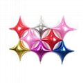 Four-pinted Star Foil Mylar Balloons 26inch Solid Color