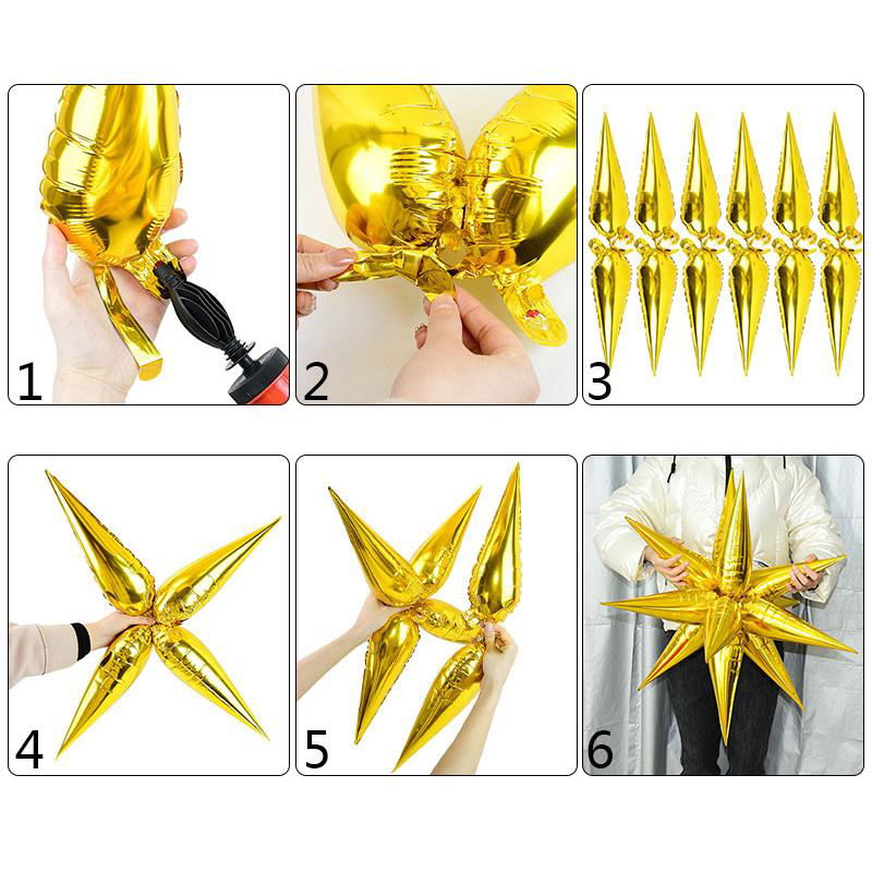 12 pointed star balloons For Party set Decoration Starbur Exploding Star droplet 2