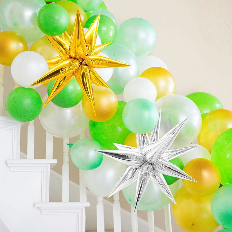 12 pointed star balloons For Party set Decoration Starbur Exploding Star droplet 4