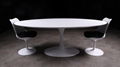 Tulip Table Oval Tulip Table Carrara Marble Dining Table base 3