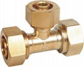 tee elbow straight nipple brass pex al pipe thread compression fitting with scre 1