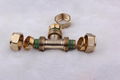 tee elbow straight nipple brass pex al pipe thread compression fitting with scre 2