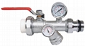 Plastic pipe fittings PPR brass ball valve with singal union