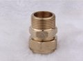brass pipe fittings pex fitting hydraulic hex nipple T type tee quick connector  2