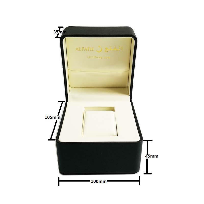 Best Selling Black Luxury Pu Leather Watch Box Custom Logo 5