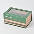 Customized Window Paper Packaging Magnetic Hinged Rigid Cardboard Box  5