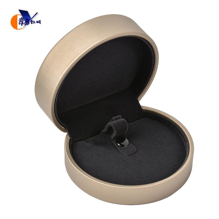 High End Pu Leather Custom Made jewelry packaging transparent ring box 4