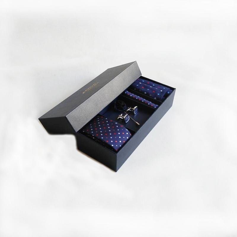 Wholesale Cardboard Organizer Luxury Bow Tie Cufflinks Paper Box Mens Tie Box 4