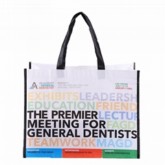 Laminated rpet shopping bag rpet bag custom