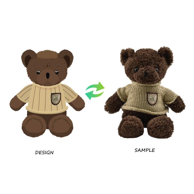 Factory OEM kawaii Stuffed Antler Bear Plushie Pillow Kids Plush Christmas Toys 2