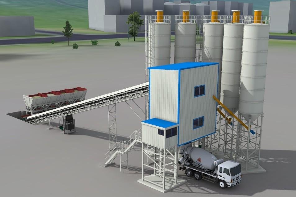 Hot Sale Standard Mixing plants with conveyor loading 2