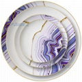 Luxury Home Crockery Salad Pad Printing Dinner Set Custom Wedding Plates 1