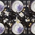 Luxury Home Crockery Salad Pad Printing Dinner Set Custom Wedding Plates 5