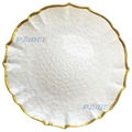 Golden edged glass bowl love fruit salad dessert bowl tableware