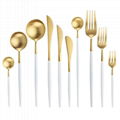 Wholesale silverware gold dinner knife spoon fork set cutlery 1