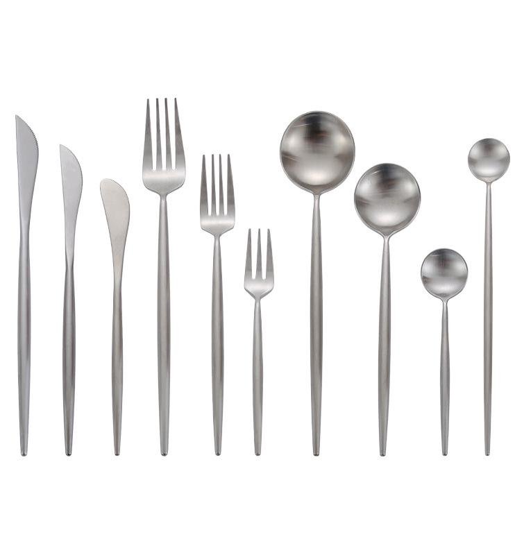 Wholesale silverware gold dinner knife spoon fork set cutlery 3