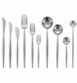 Wholesale silverware gold dinner knife spoon fork set cutlery 3