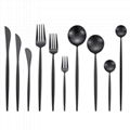 Wholesale silverware gold dinner knife spoon fork set cutlery 4