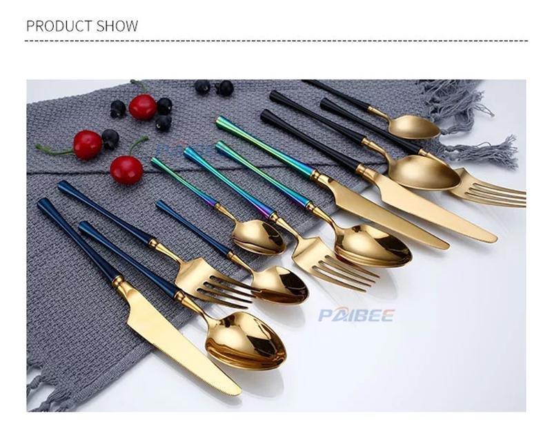 Handle Stainless Steel Cutlery Set Tableware Cutlery Kitchen Dinner Knife 3