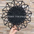 round non-slip braided table mat dinnerware mat placemats ratten mat