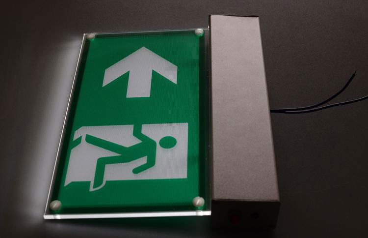 220VAC 3H NICD CE Aluminum double sided led running man exit sign