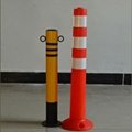 批發交通安全設施隔離柱路樁防撞柱警示柱分道柱反光護角黃黑