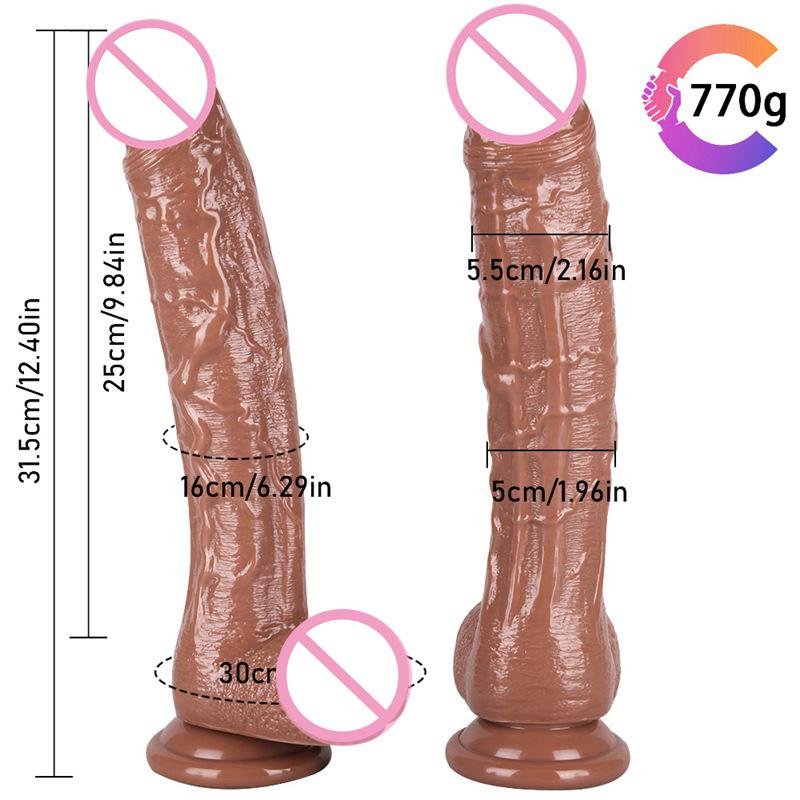 12.4 Inch Realistic Silicone Huge Penis Soft Big Dick Lifelike Real Feeling Dild 3