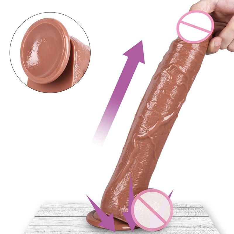 12.4 Inch Realistic Silicone Huge Penis Soft Big Dick Lifelike Real Feeling Dild