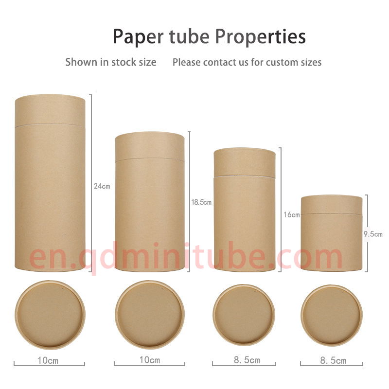 Custom Full Colors Package Printing Cardboard Round Gift Box Paper Tube With Lid