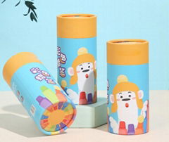 Wholesale handmade white cardboard cylindrical paper tube packaging