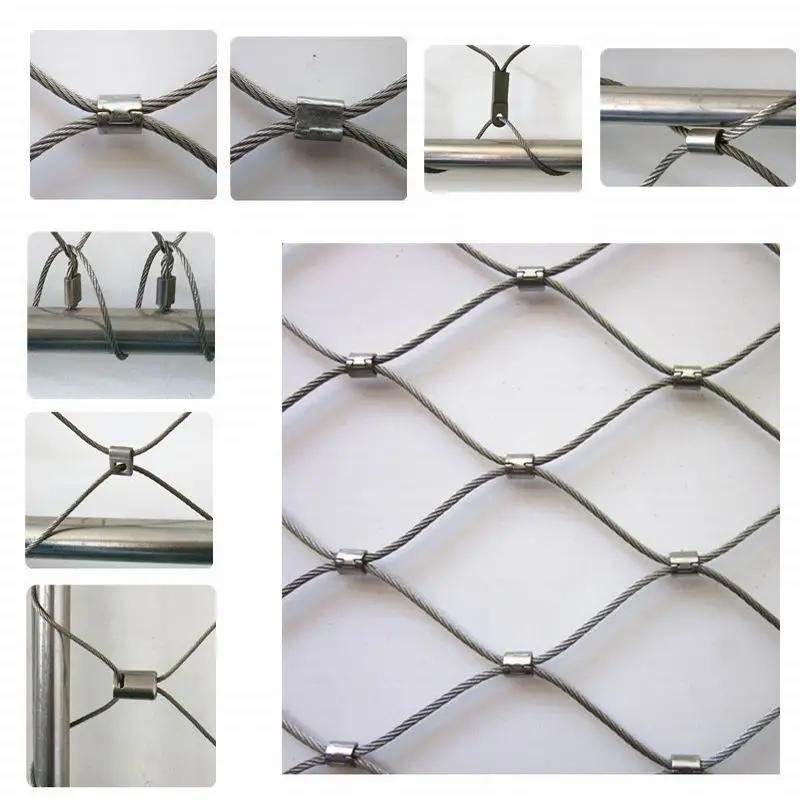 Stainless Steel Rope Mesh Zoo fence Mesh/High Strength Decorative Hand-Woven Sta 4
