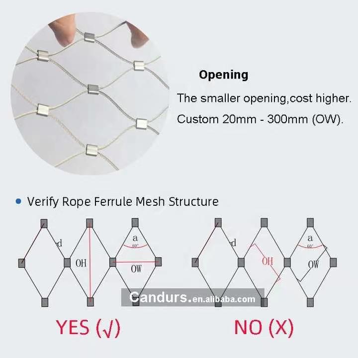 316 Inox Cable Webnet Stainless Steel Rope Wire Mesh 1 buyer 6