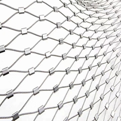 Hot Sale Stainless Steel Aviary Mesh Zoo Rope Mesh Animal Enclosure Wire Rope Me