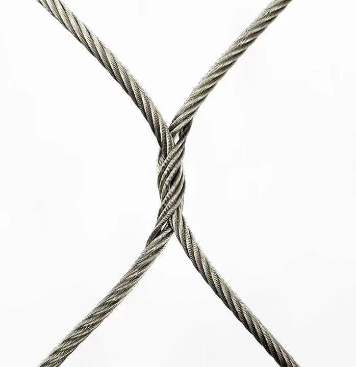 AISI 316 Architectural Rope Diamond Ferrule Type Flexible Stainless Steel Wire C 13