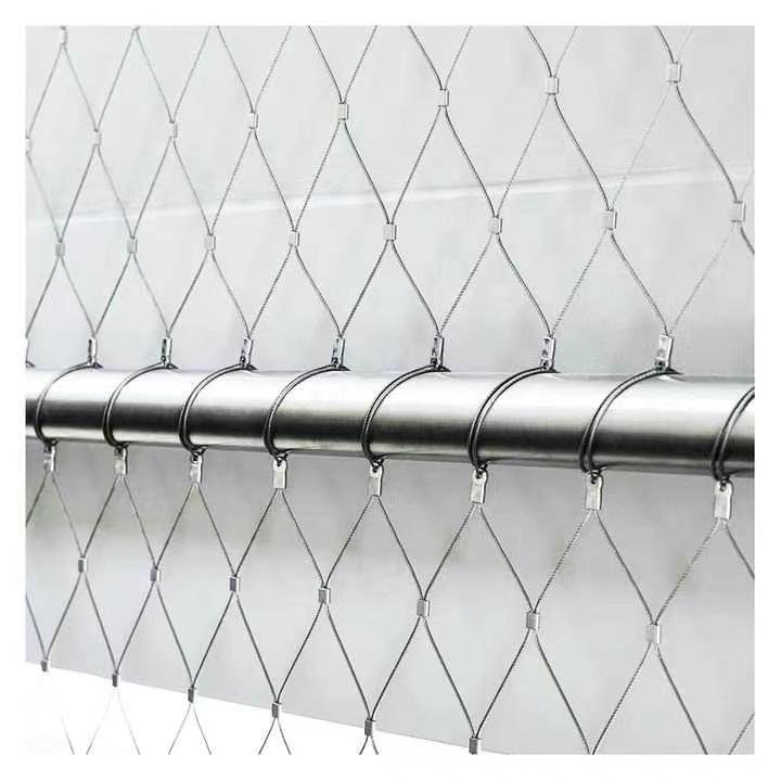 Ferruled Type Flexible Stainless Steel Wire Rope Bird Aviary Mesh Fencing Panels 14