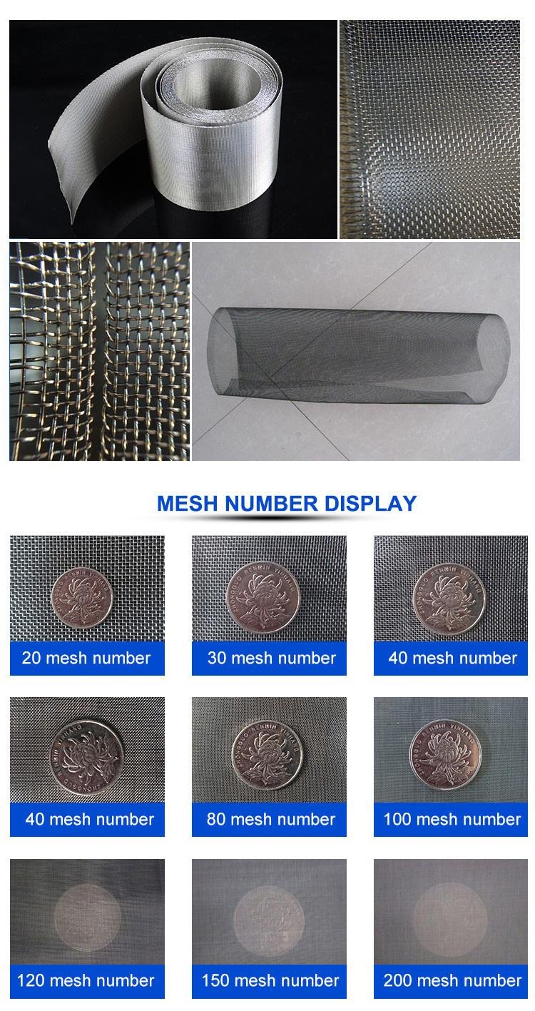 LY 0.1mm heat resistance 316SS wire mesh screen 60 80x80 100 mesh SS304 stainles 7