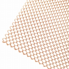 Colorful Decorative Metal Coil Drapery / Chain Link Wire Mesh Curtain