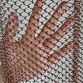 Colorful Decorative Metal Coil Drapery / Chain Link Wire Mesh Curtain
