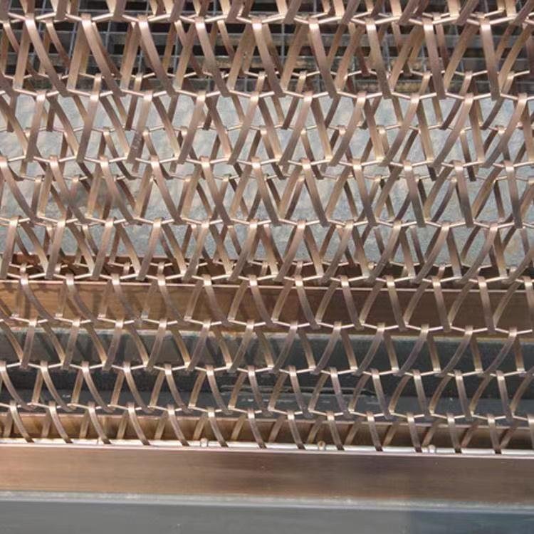 decorative spiral weave mesh conveyor belt metal mesh for buildings 5