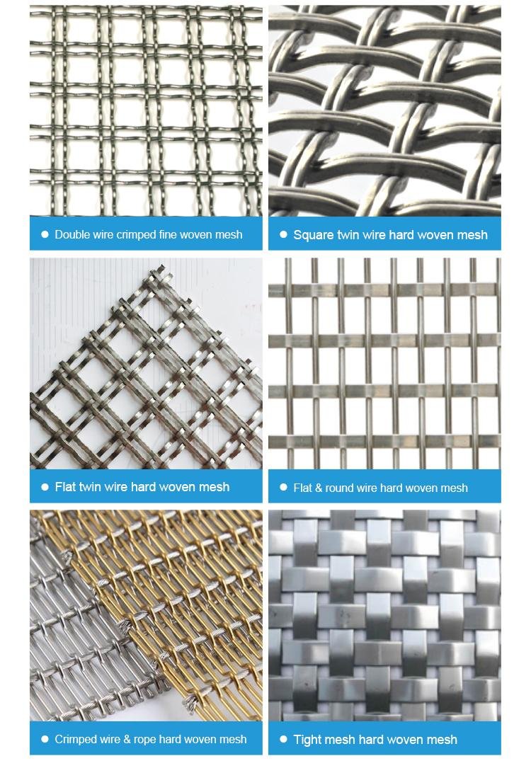decorative spiral weave mesh conveyor belt metal mesh for buildings 7