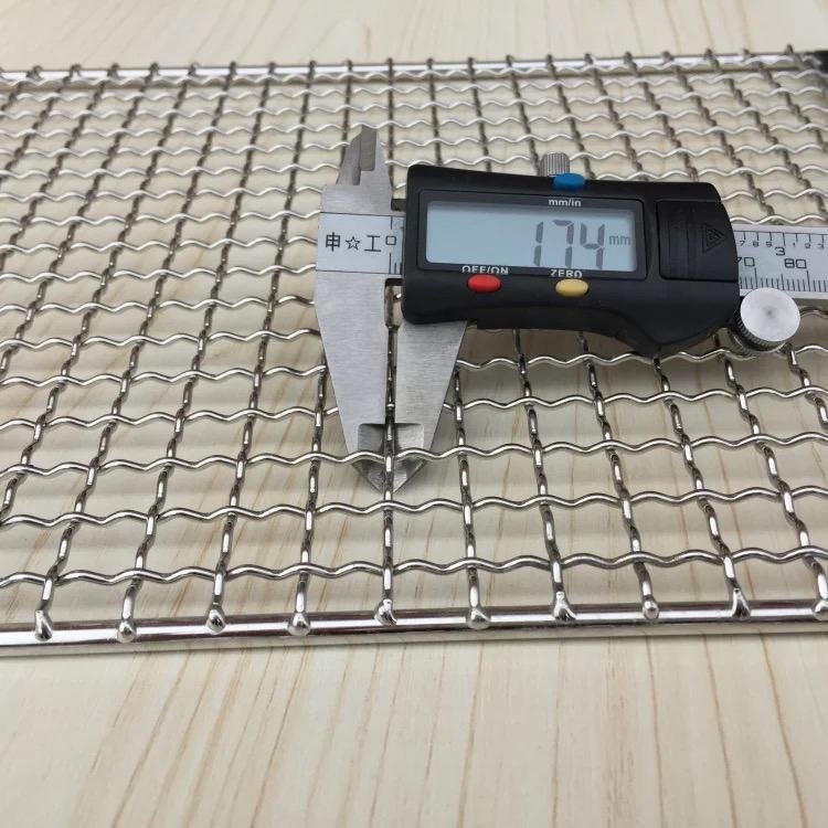 304 fine stainless steel wire rope netstainless steel crimped wire mesh 6