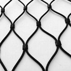 Hand Woven Black Oxide Stainless Steel Cable Rope Aviary Zoo Wire Mesh