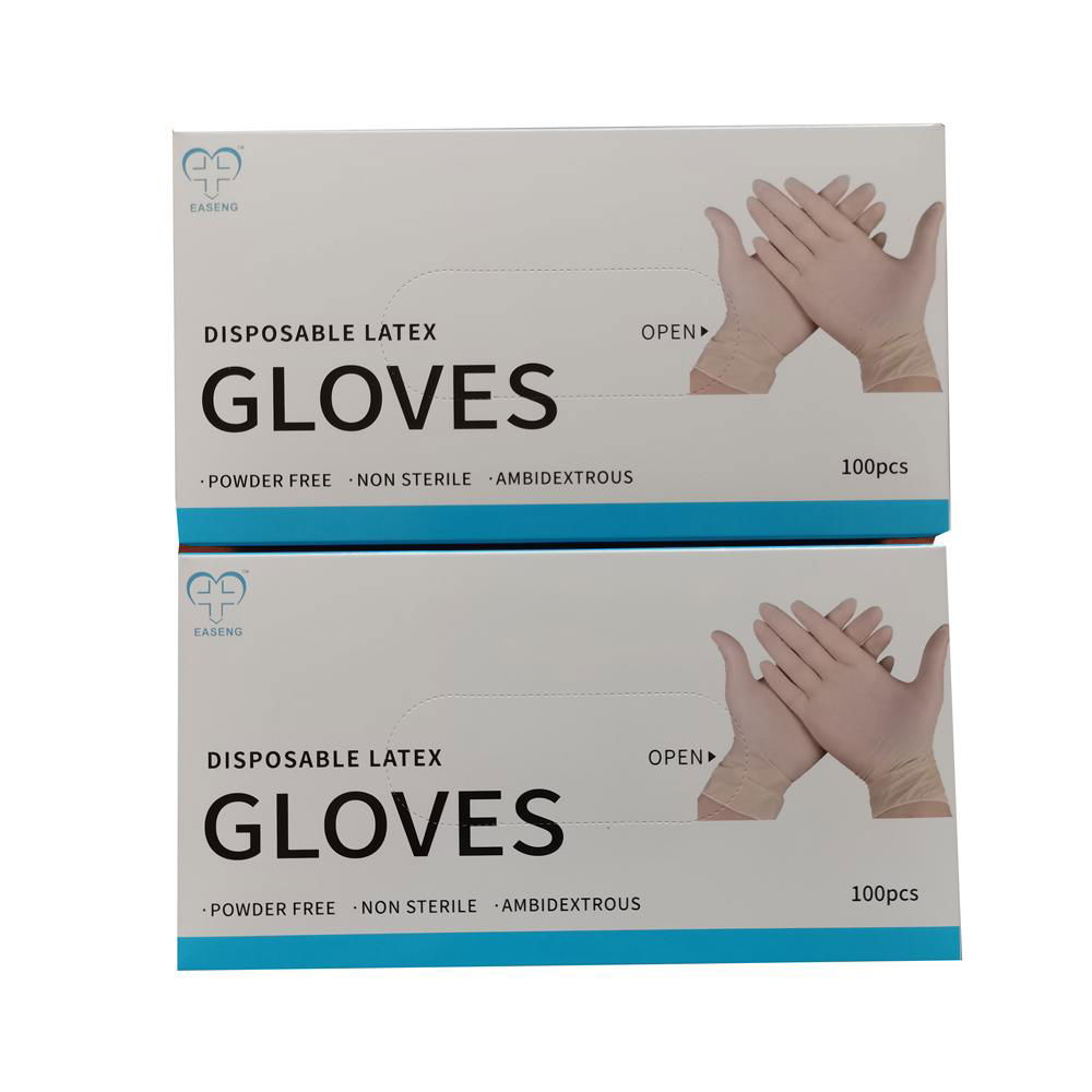 Easeng disposable latex gloves  powder free  protection gloves 5