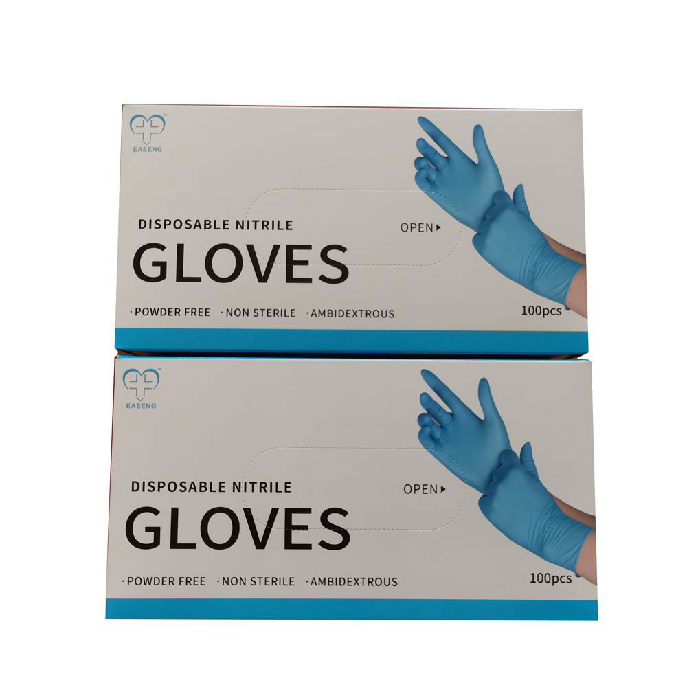 Easeng Blue Disposable Nitrile Gloves Food Grade Powder Free 4