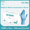 Easeng Disposable Medical Nitrile Eaxamination Gloves Blue Powder Free 1