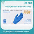 Easeng Wally Disposable Vinyl Nitrile Blend Gloves Blue Black Powder Free 1