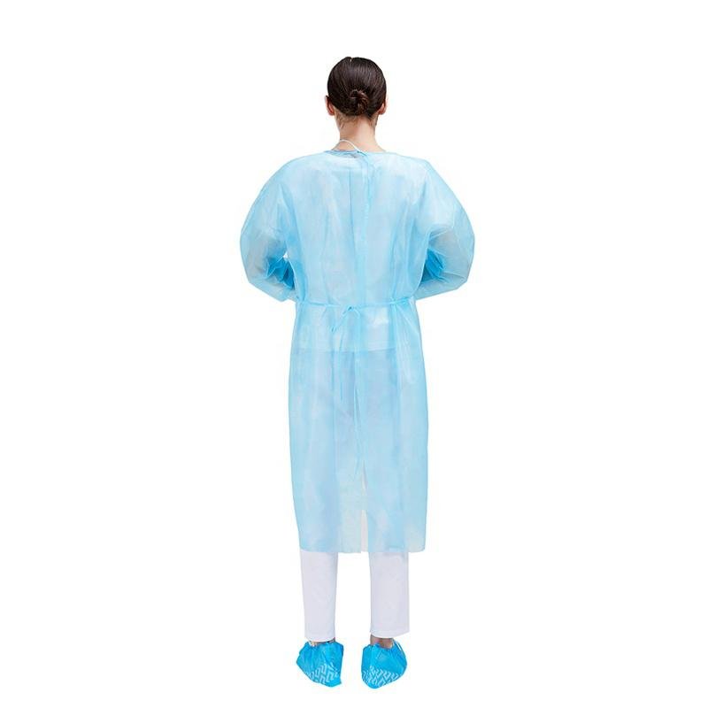 Easeng Medical Isolation Gown Disposable Coat Type Nonwoven Blue 3